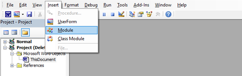 delete all tables from word document in one click