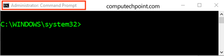 command prompt  with administrator privileges  