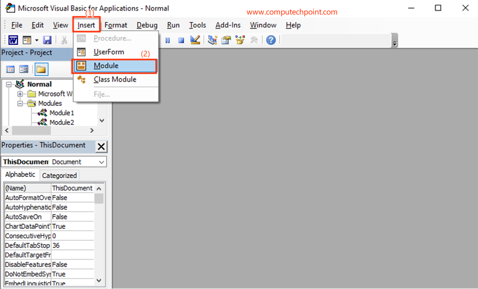Inserting New Module inside VBA Editor