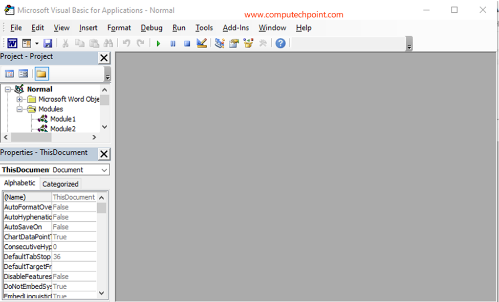 VBA Editor