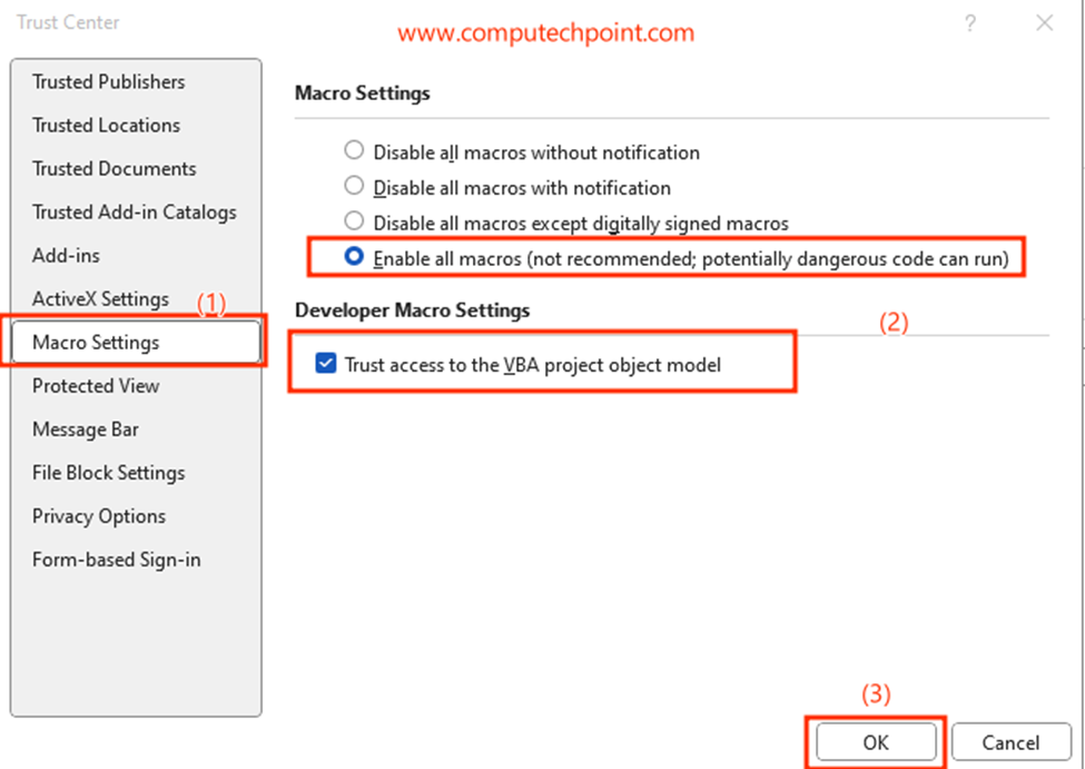 Fix VBA Macro Not Appearing or Saving in the Macro Dialog Box