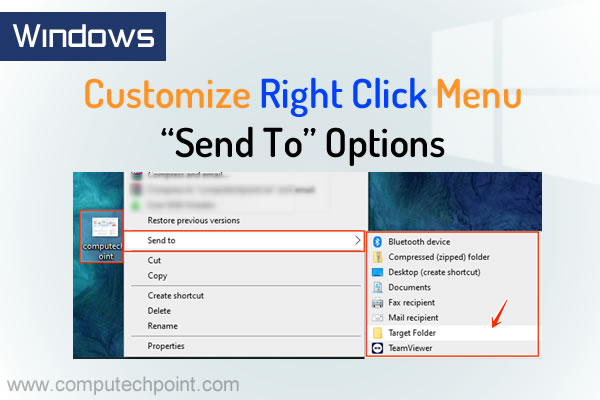 How to Customize “Send To” Options in the Right-Click Menu