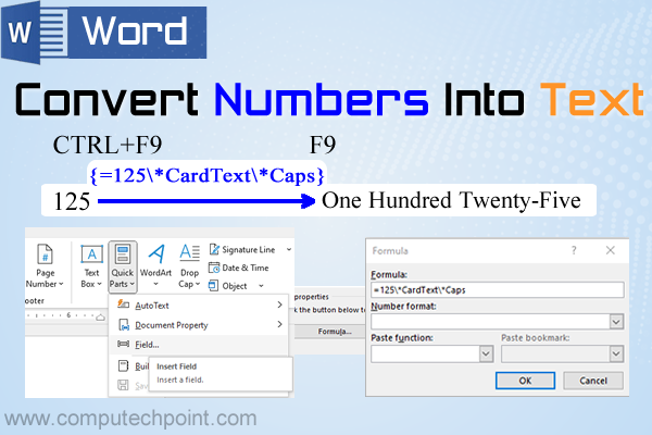 How to Convert Numbers into Text in Microsoft Word