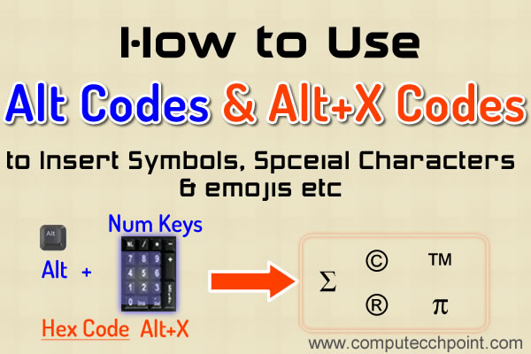 How to Use Alt Codes & Alt X Codes to Insert Symbols and Special Characters